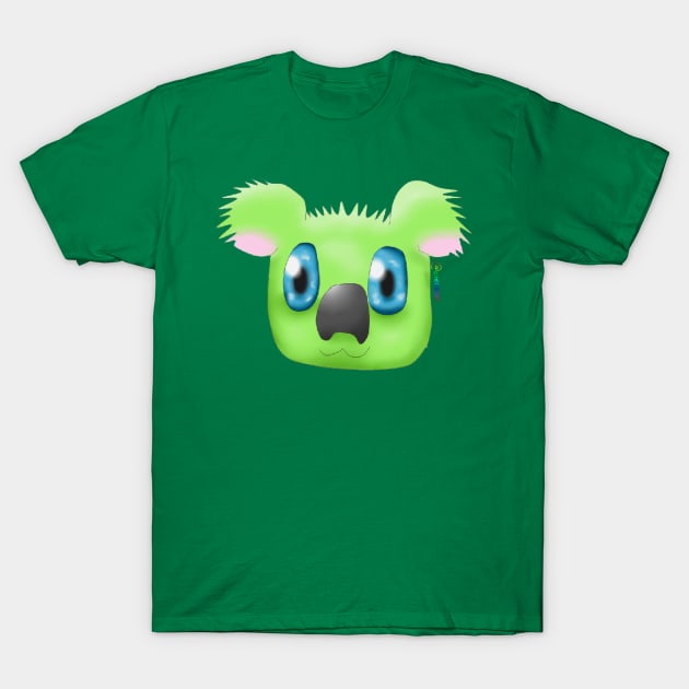 Green Koala T-Shirt by cherubi19